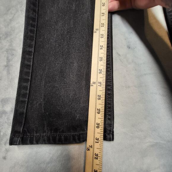 Levis 505 Jeans Mens 34x31 Black Denim Straight Leg Zip Fly Classic 5 Pocket - Picture 8 of 12